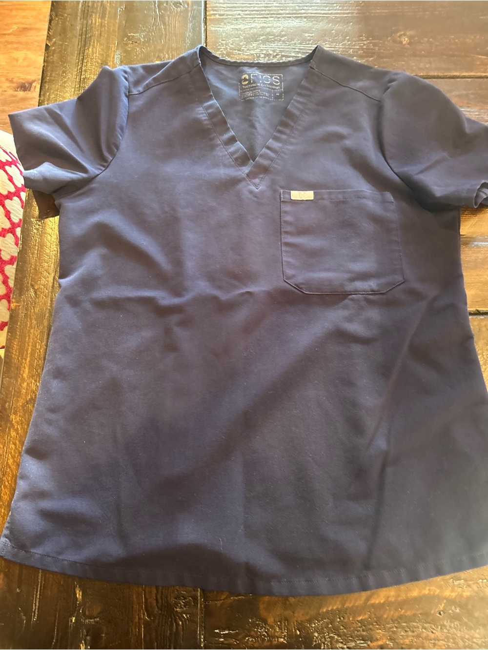 FIGS Women’s  Navy V-Neck Top size M